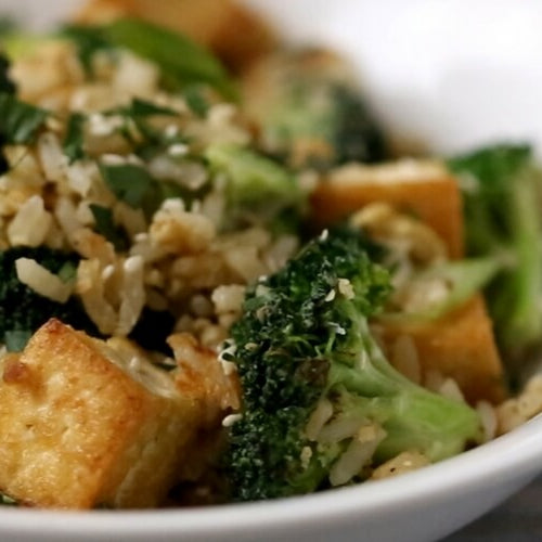 Recipe & Video: Healthy Tofu + Broccoli Fried Rice