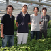 Four farmers in shiso plants field