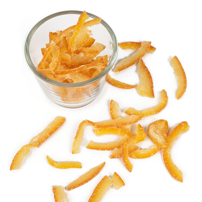 Amanatsu dry candied peels in a cup