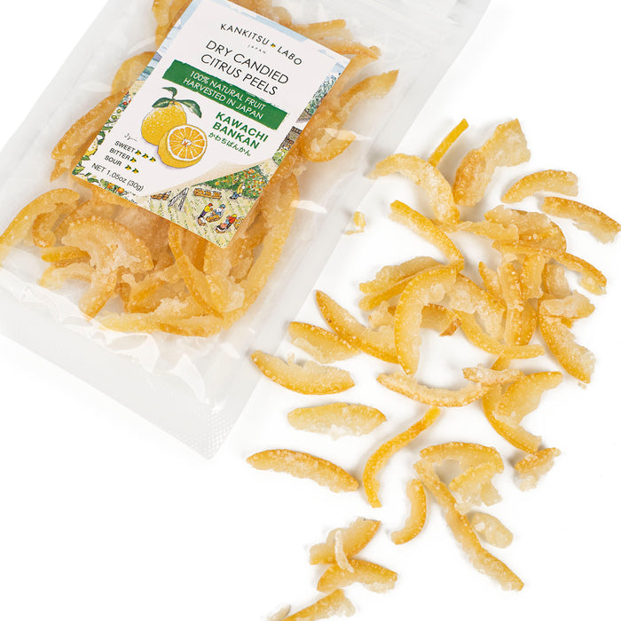 Dry candied kawachi bankan peels and the package