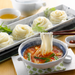 A bowl of kishimen noodles with hot and sour soup