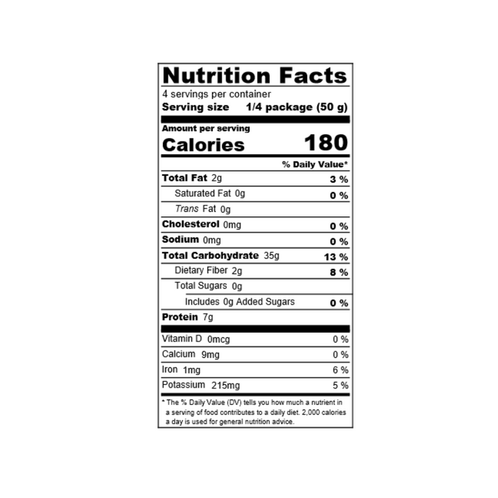 Nutrtion facts label