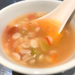 A bowl of soup with pearl barley