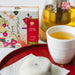Sakura leaf tea package with manjyu