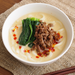A bowl of dandan udon noodles soup